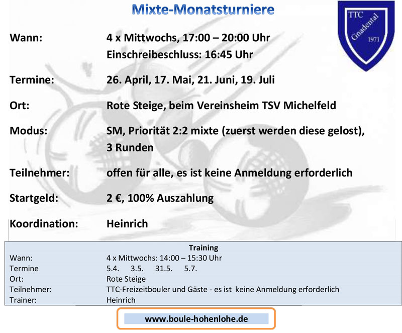You are currently viewing Mixte-Turniere an der Roten Steige