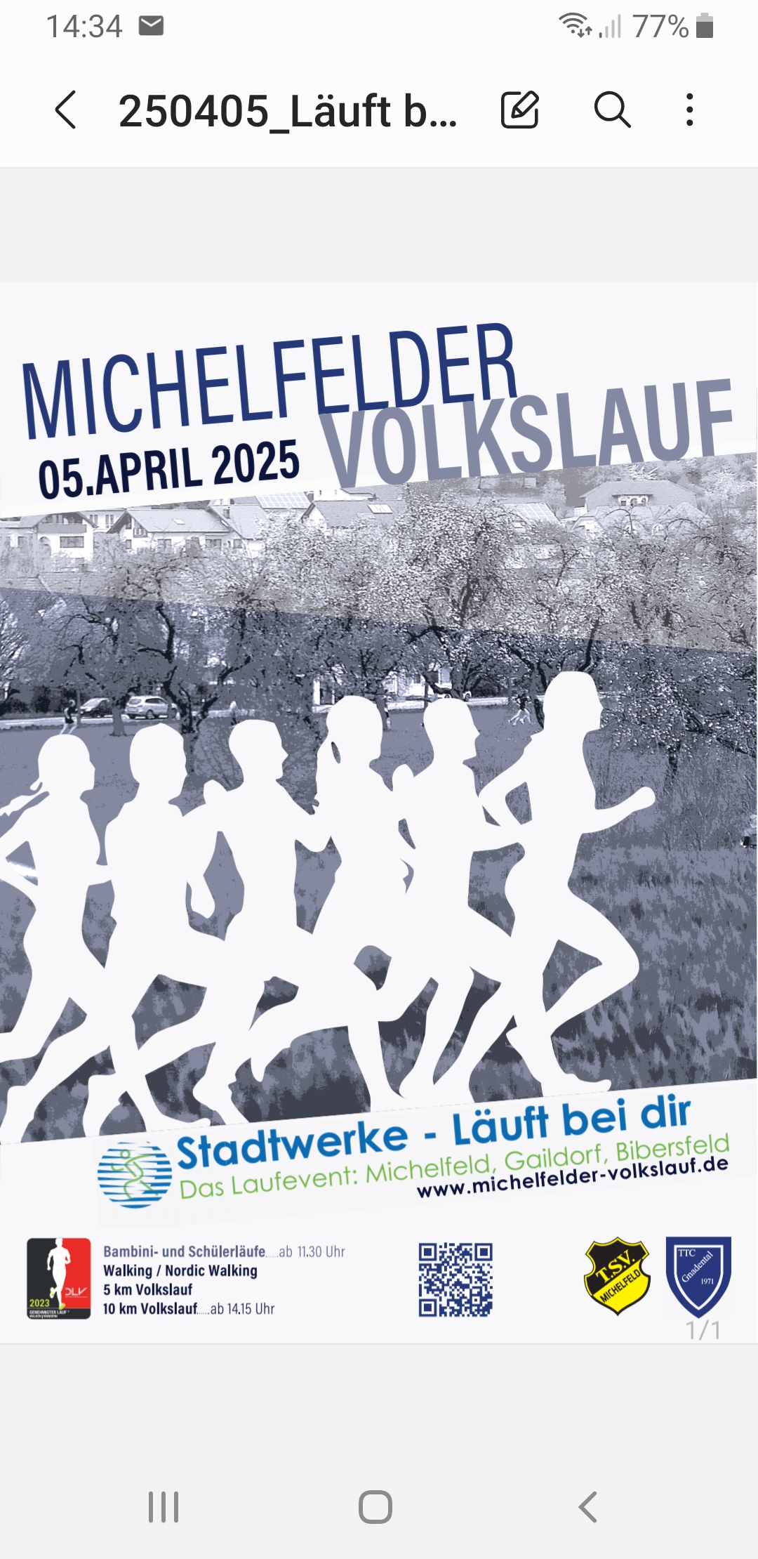 Read more about the article Save the date – Volkslauf in Mchelfeld am 5. April