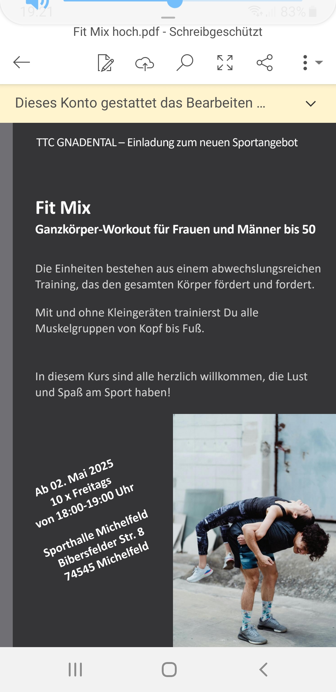 Read more about the article FIT-Mix das neue TTC-Angebot für Hardcore–Sportler