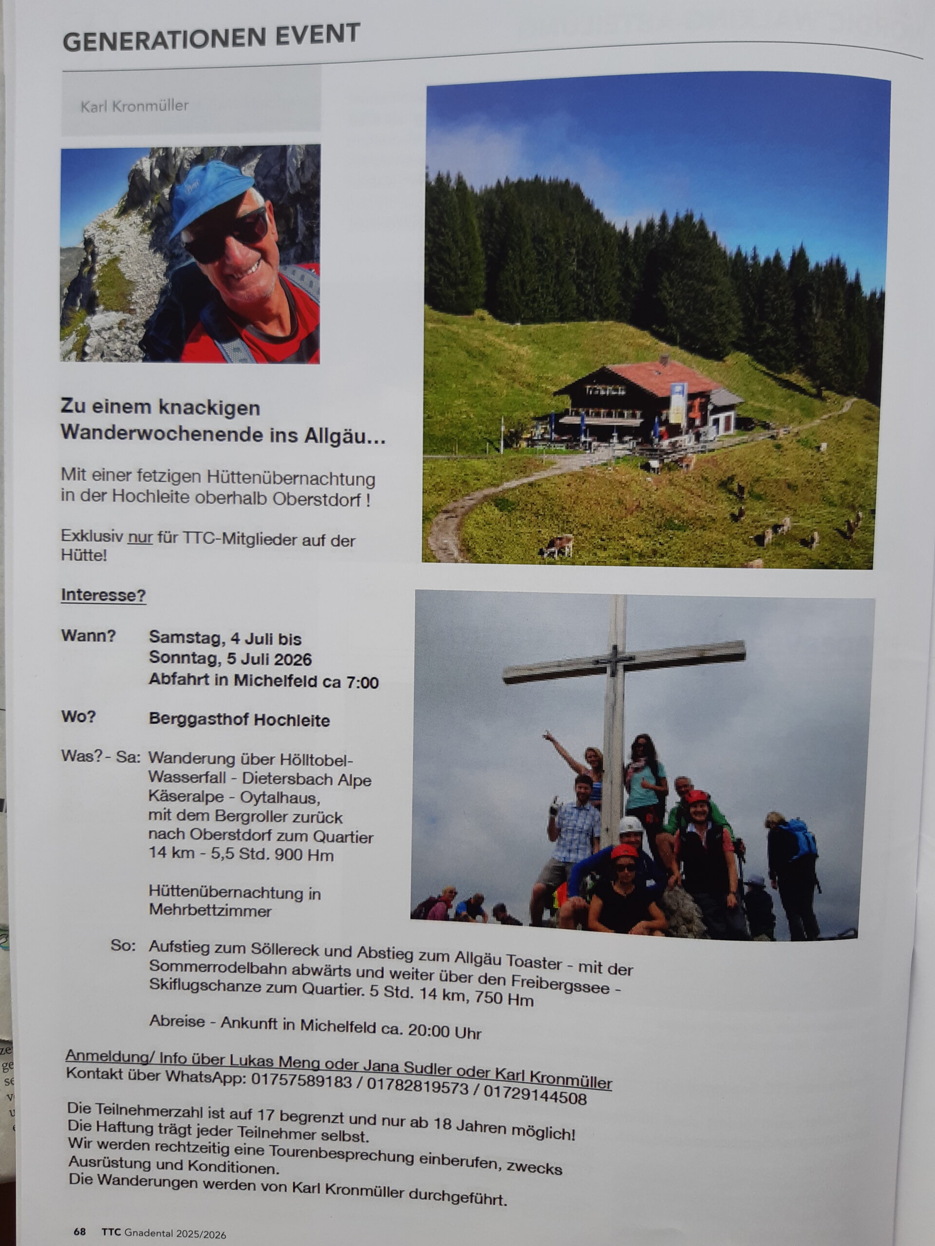 Du betrachtest gerade Einladung zum TTC-Wanderwochenende in Obersdorf