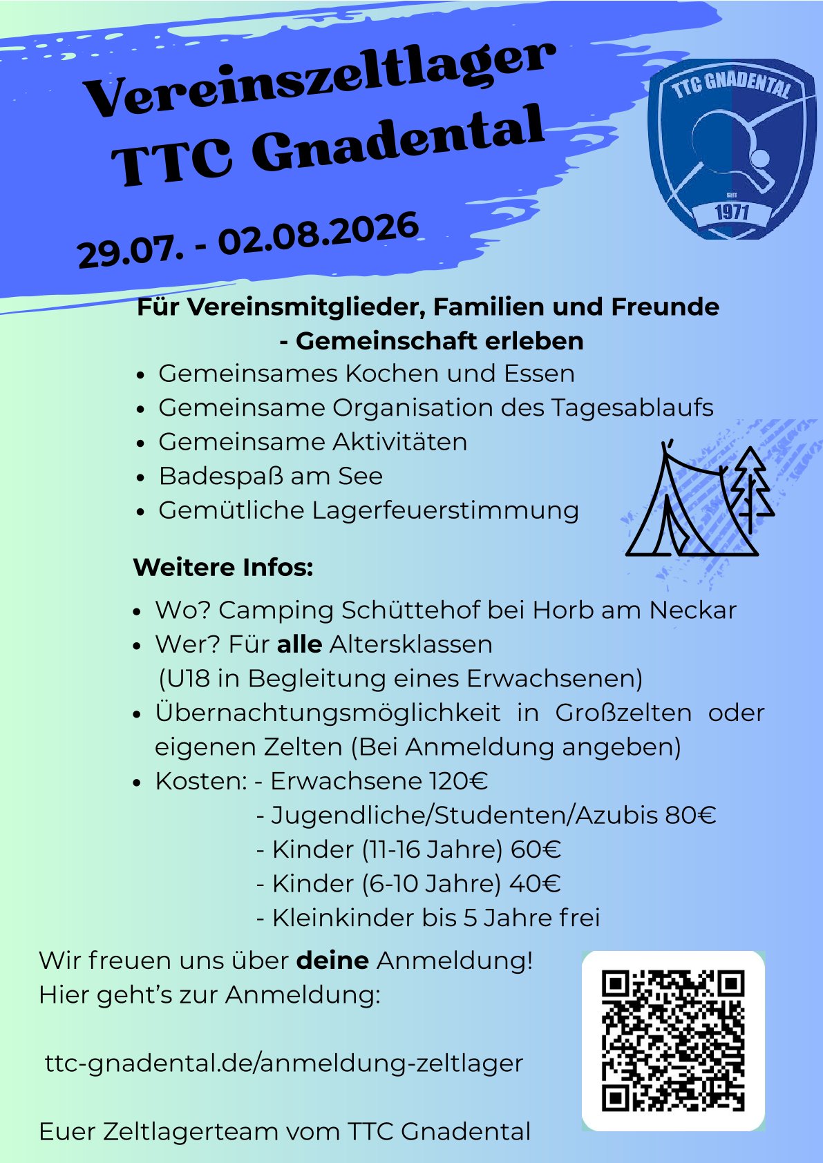 Du betrachtest gerade Vereinszeltlager – noch bis Ende Juni anmelden